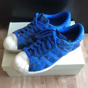 Undefeated X BAPE Superstar 80s BLUE 5.5